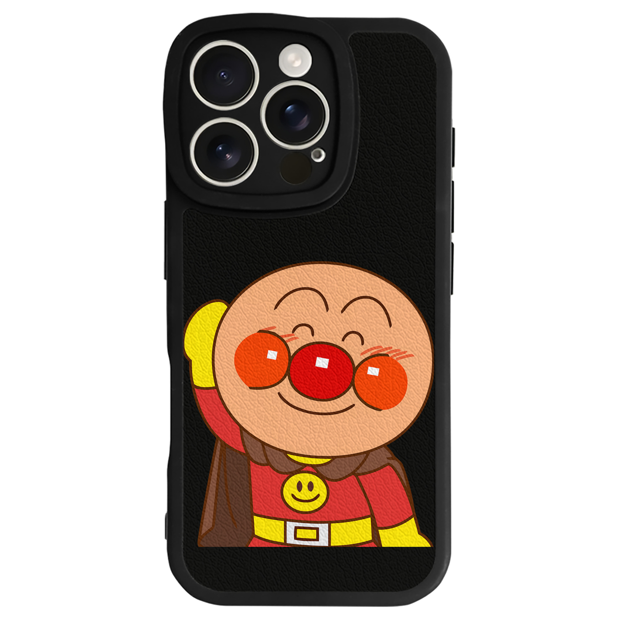 （画像用） アンパンマン Anpanman 【iPhone 16シリーズ対応】シリコンスマホケース（レザー調） 材質：シリコン